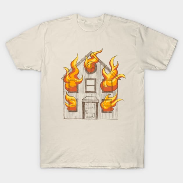 House on Fire T-Shirt by spicysilo